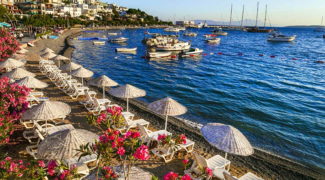 Summer holidays at Bodrum beache, Turkey